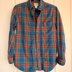 L.L. Bean Men's Vibrant Plaid Button-Down Shirt